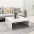 Mesa de centro madera contrachapada blanco 100x100x35