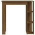Mesa alta con estante marrón roble 102x50x103,5