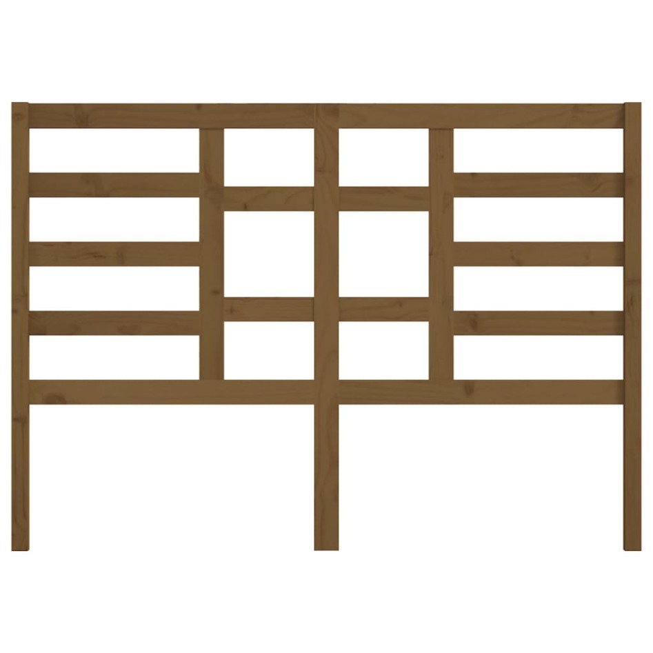 Cabecero de cama madera maciza de pino marrón miel 141x4x104