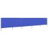 Paravientos de 5 paneles tela azul celeste 600x120