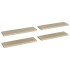 Estantes flotantes de pared 4 uds MDF roble 90x23,5x3,8