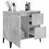 Armario de baño madera contrachapada gris hormigón 65x33x60