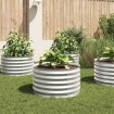Arriate de acero galvanizado plateado 80x80x44 cm