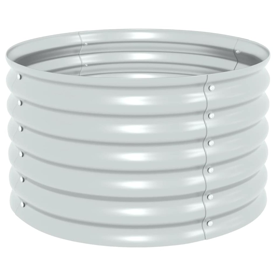 Arriate de acero galvanizado plateado 80x80x44