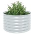 Arriate de acero galvanizado plateado 80x80x44