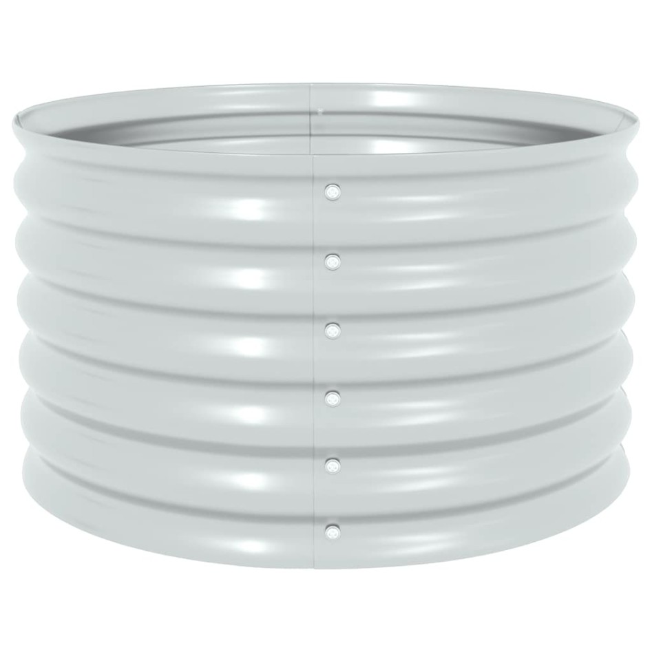 Arriate de acero galvanizado plateado 80x80x44