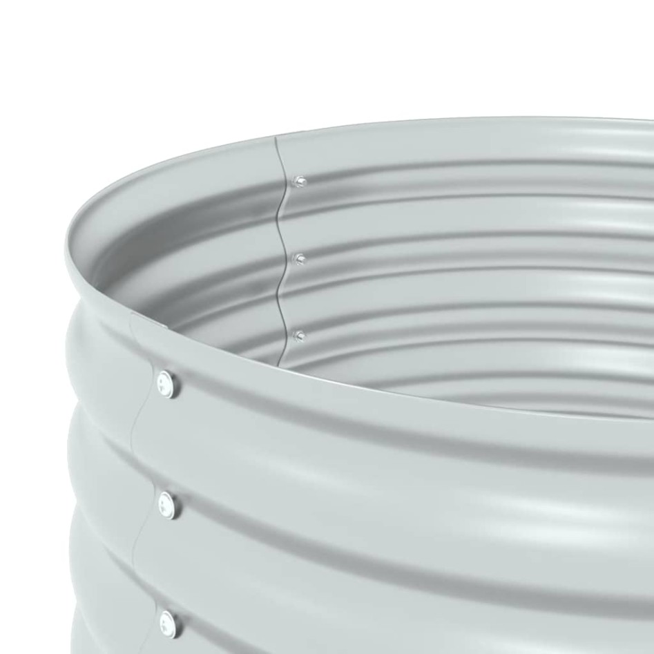 Arriate de acero galvanizado plateado 80x80x44