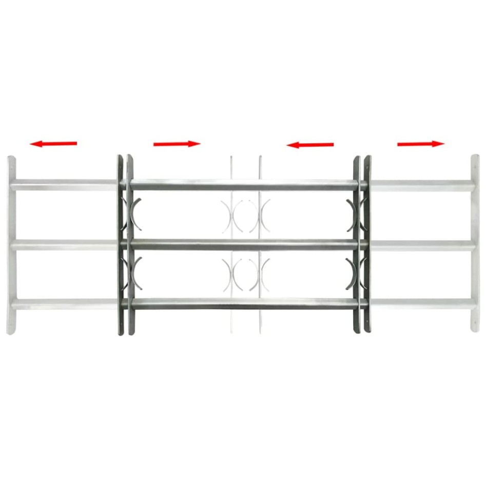 Reja de seguridad ajustable ventana con 3 barras