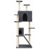Rascador para gatos con postes de sisal gris oscuro 153