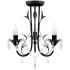 Lámpara de araña, candelabro negro estilo Art Nouveau, 3 x