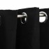 Cortinas opacas con ojales look de lino 2 pzas negro 140x245