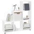 Estantería forma de escalera madera contrachapada blanco