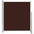Toldo lateral retráctil para patio marrón 140x300