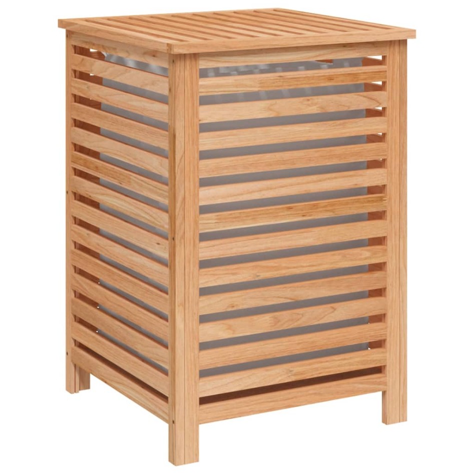 Cesto para la ropa madera maciza de nogal 45x45x65