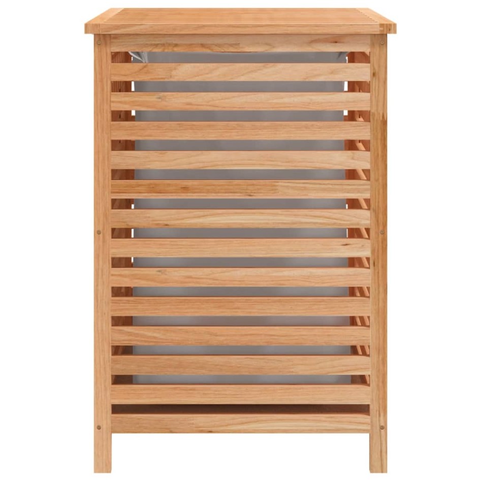 Cesto para la ropa madera maciza de nogal 45x45x65