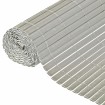 Nature Valla cañizo de ocultación jardín doble cara PVC gris 1,5x3 m