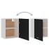 Armarios colgantes 2 uds madera contrachapada negro 50x31x60