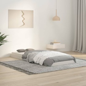 Estructura de cama madera maciza de pino blanco 75x190