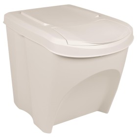 Cubos de basura apilables 3 uds polipropileno blanco 75