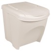 Cubos de basura apilables 3 uds polipropileno blanco 75 L