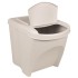 Cubos de basura apilables 3 uds polipropileno blanco 75