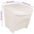 Cubos de basura apilables 3 uds polipropileno blanco 75