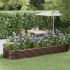 Jardinera arriate acero recubrimiento polvo marrón