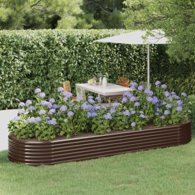 Jardinera arriate acero recubrimiento polvo marrón