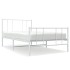 Estructura cama sin colchón con estribo metal blanco 100x190