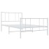 Estructura cama sin colchón con estribo metal blanco 100x190
