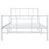 Estructura cama sin colchón con estribo metal blanco 100x190