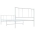 Estructura cama sin colchón con estribo metal blanco 100x190