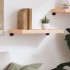 Estante de pared madera maciza roble sin tratar 60x30x(2-6)