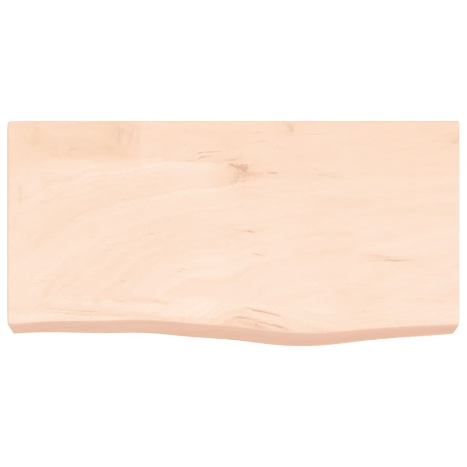 Estante de pared madera maciza roble sin tratar 60x30x(2-6)