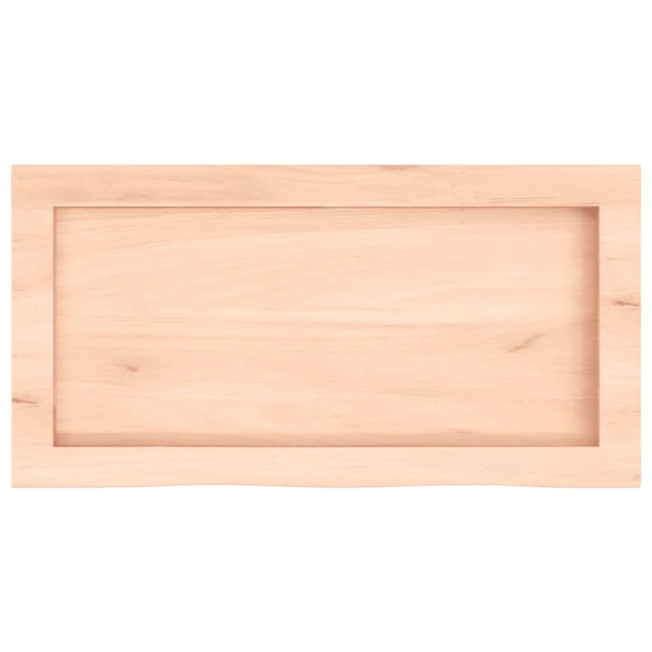Estante de pared madera maciza roble sin tratar 60x30x(2-6)