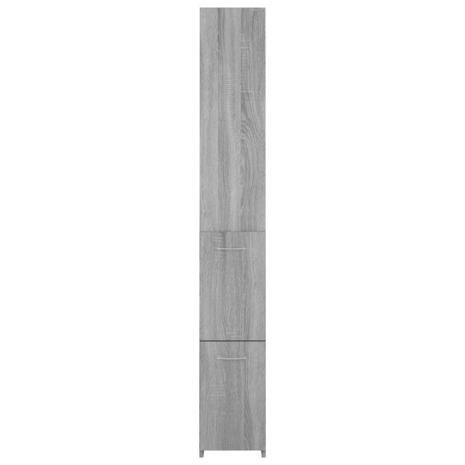Mueble de baño madera de ingeniería gris Sonoma 25x26,5x170