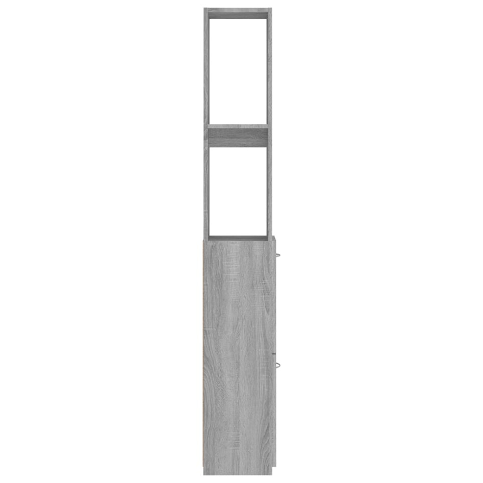 Mueble de baño madera de ingeniería gris Sonoma 25x26,5x170
