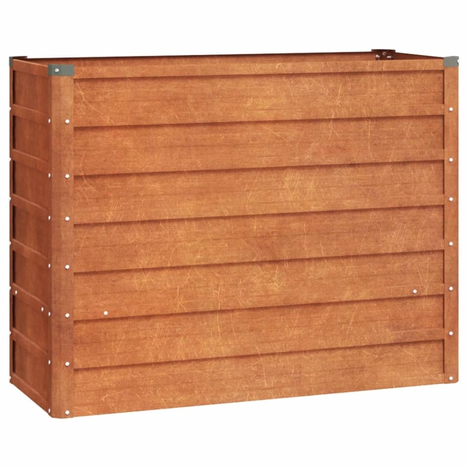 Arriate oxidado de acero corten 100x40x77