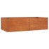Arriate oxidado de acero corten 160x80x45