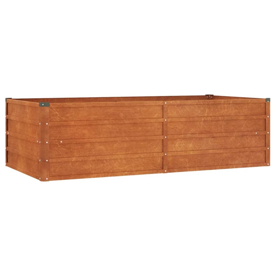 Arriate oxidado de acero corten 160x80x45