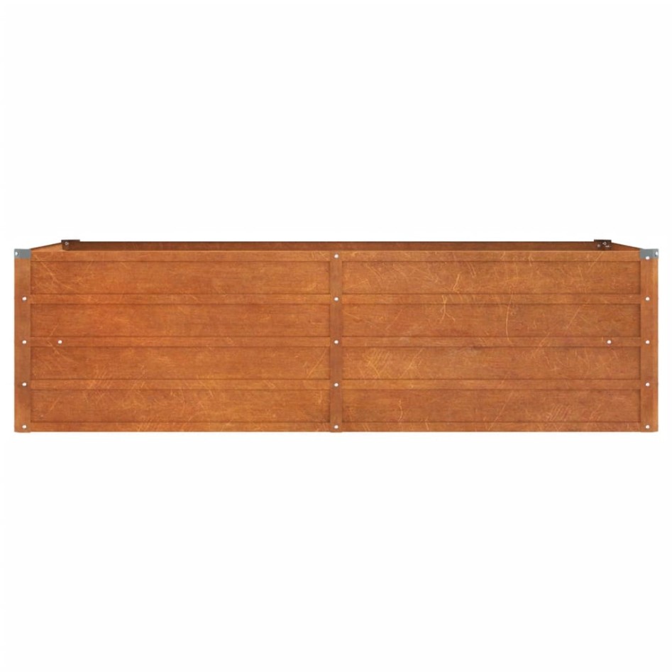 Arriate oxidado de acero corten 160x80x45