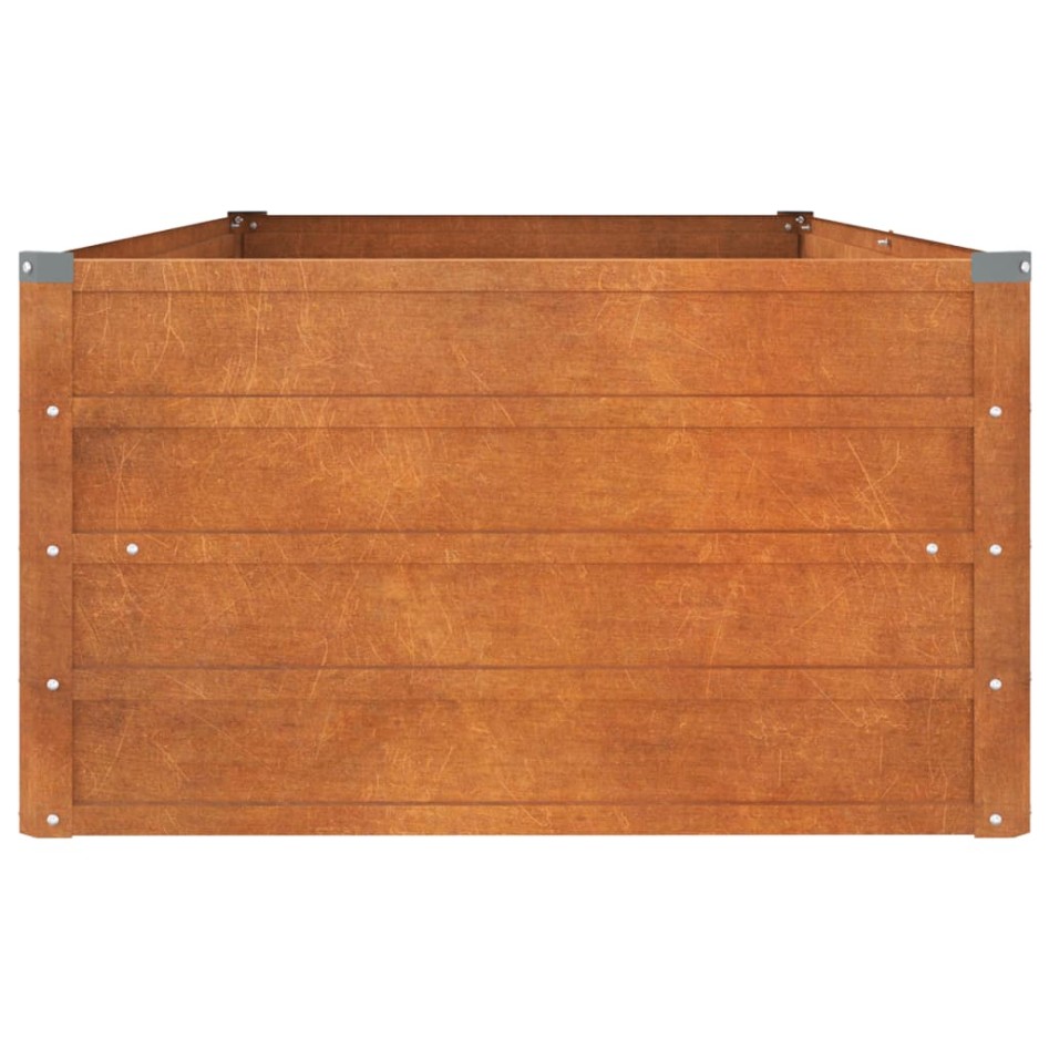 Arriate oxidado de acero corten 160x80x45