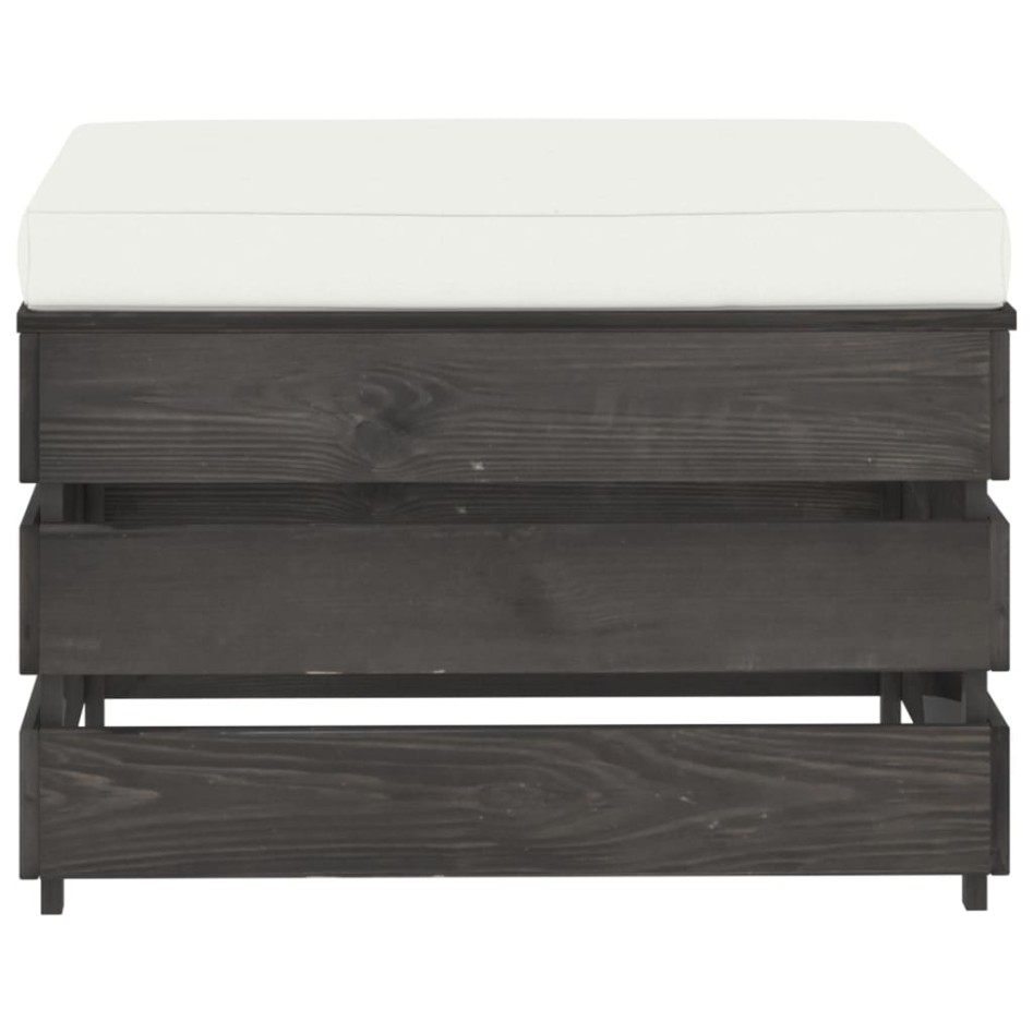 Otomana seccional con cojín madera impregnada