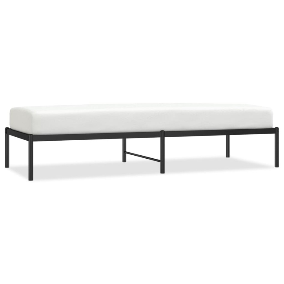Estructura de cama sin colchón metal negro 75x190