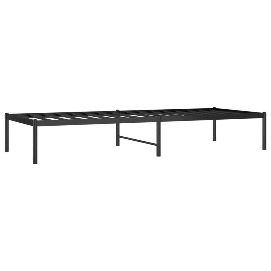 Estructura de cama sin colchón metal negro 75x190