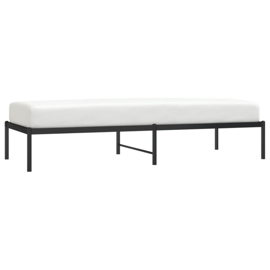 Estructura de cama sin colchón metal negro 75x190