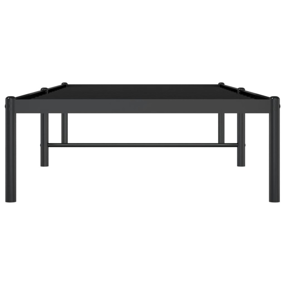 Estructura de cama sin colchón metal negro 75x190
