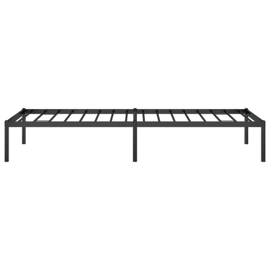 Estructura de cama sin colchón metal negro 75x190