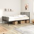Estructura cama sin colchón con estribo metal negro 140x200