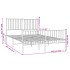 Estructura cama sin colchón con estribo metal negro 140x200